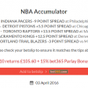 11/1 Saturday Night NBA Accumulator Wins!