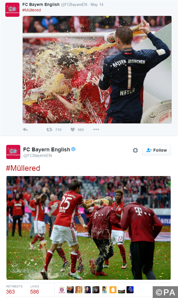 Bayern Munich celebrate Bundesliga title