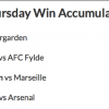 13/1 Win Accumulator lands on Monday!