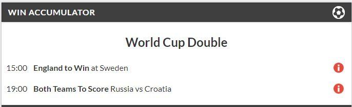 3/1 World Cup Double Lands!