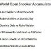 9/1 Snooker Accumulator Lands on Monday!