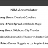 15/1 NBA Accumulator + Double land on Thursday night!