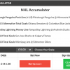 10/1 New Years Eve NHL Accumulator + Double Land!