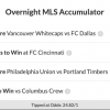 24/1 MLS Accumulator lands on Saturday night!