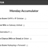 18/1 Accumulator lands on Monday!