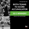 10/1 BTTS Acca Lands On Friday Night!