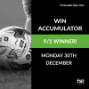 9/1 Win Accumulator lands on Monday night!