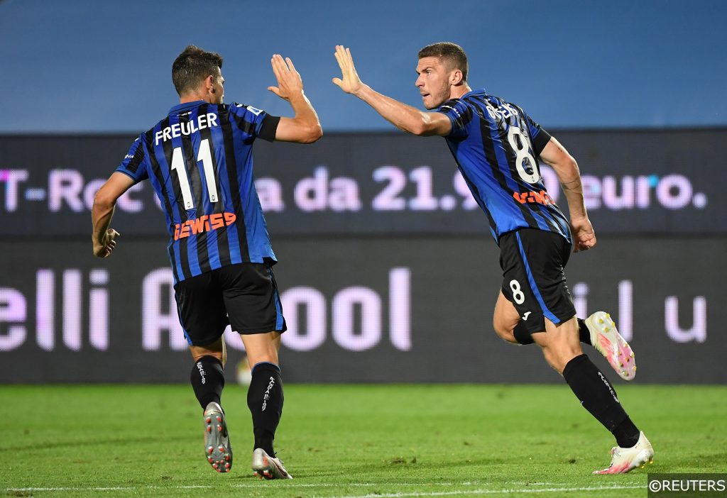 Robin Gosens and Remo Freuler playing for Atalanta